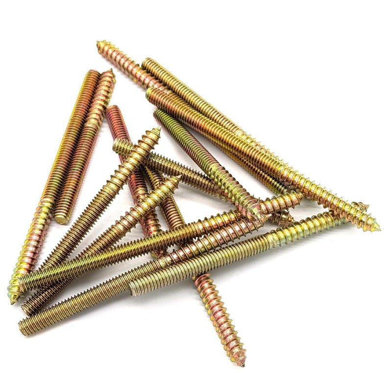 Matrelt 14 Pack 5/16-18" Hanger Bolts 3Sizes Long Inch Double Headed Bolts Wood Dowel Screw Self-Tapping Screw Hanger Bolts for Wood Furniture Double Threaded Rods Bolt - Image 5